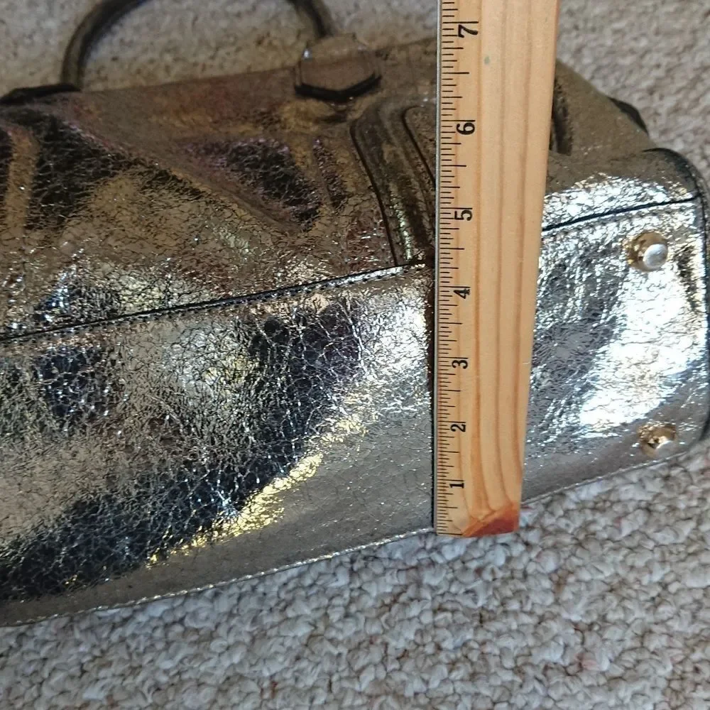 MILLY Zoey Metallic gold Satchel